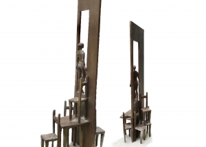 sculpture tables et chaises bronze
